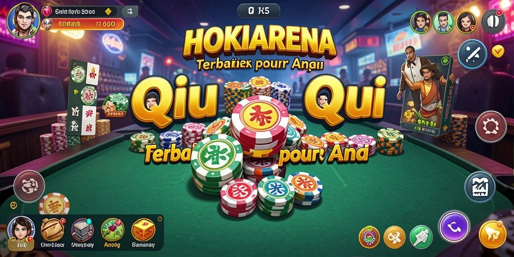 Tampilan utama gameplay QiuQiu di HOKIARENA.