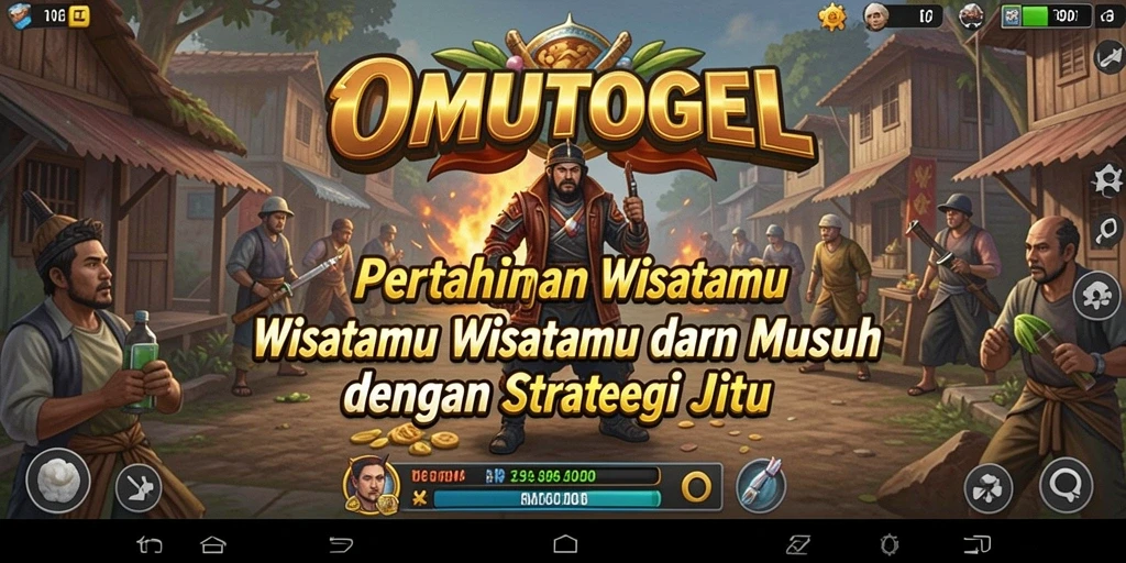 Gameplay menegangkan dalam OMUTOGEL saat melawan serangan musuh.