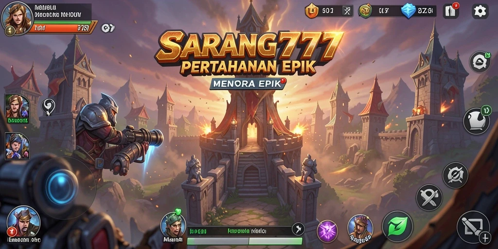 Gameplay Tower Defense yang seru dan penuh strategi.
